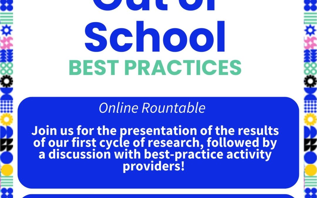 Out-of-School Best Practices Roundtable Event on December 13